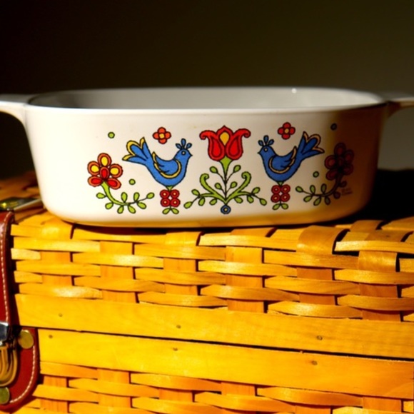 CORNINGWARE Country Festival Blue Birds Quart Pan - Picture 3 of 12